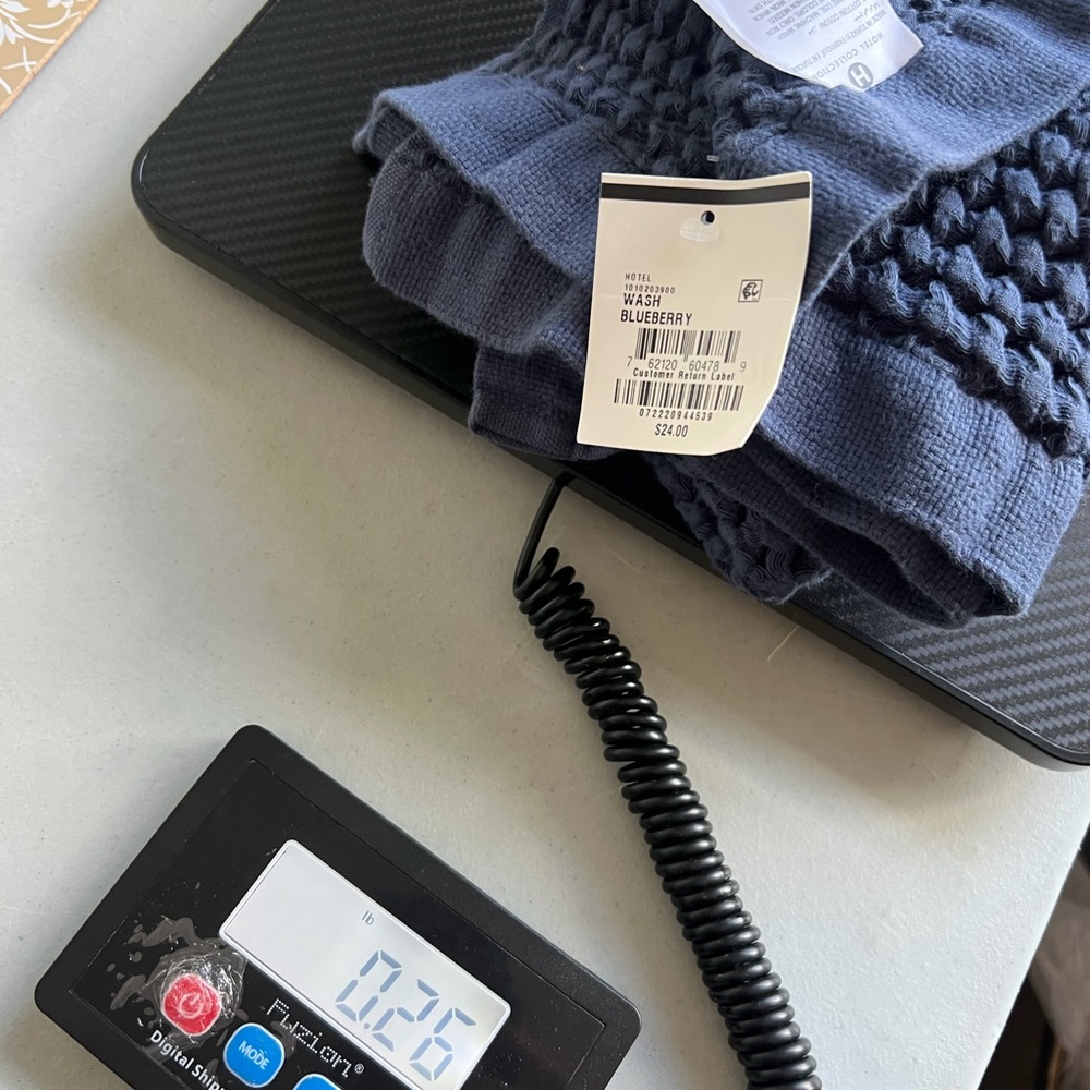 New Hotel Collection Innovations Textured Waffle Wash Towel Set of 2 Blue - Picture 7 of 7